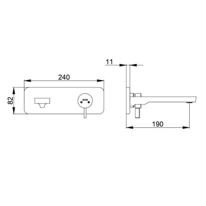 ECA Purity Ankastre Lavabo Bataryası - 102167602H-K - Ankastre Lavabo Bataryası - 1