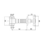 ECA Quadrille Ankastre Ara Kesme Valfi - 102151010 - Stop Valf - 1