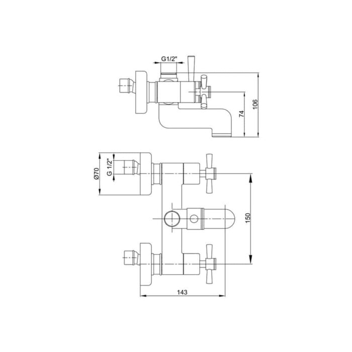 ECA Quadrille Banyo Bataryası - 102102230 - Banyo Bataryası - 1