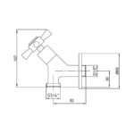 ECA Quadrille Çamaşır Musluğu - 102109205 - Çamaşır Musluğu - 1