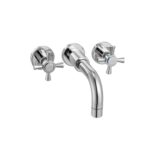 ECA Quadrille Duvardan Üç Delikli Ankastre Lavabo Bataryası