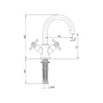 ECA Quadrille Lavabo Bataryası, Altın - 102808396 - Lavabo Bataryası - 1