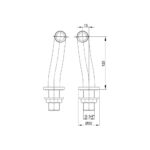 ECA Quadrille Monoblok Küvet Bataryası Dirsek Grubu - 102128038 - Duş Çıkış Dirseği - 1