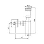 ECA Seramik Başlıklı Bas Bırak Lavabo Sifonu - 102119060 - Basmalı Sifon , Gider (Pop-Up) - 1