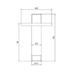 ECA Tavandan 8 cm Dirsek - 102126601 - Duş Çıkış Dirseği - 1