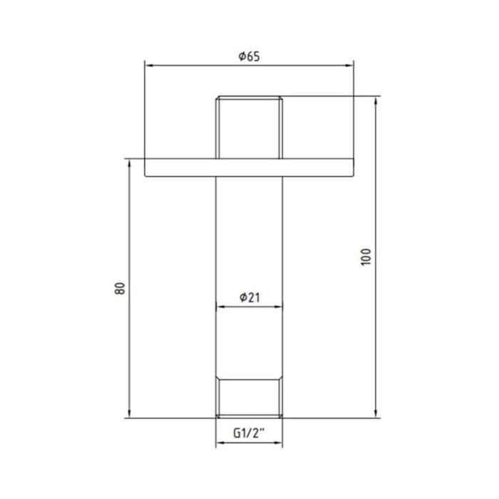 ECA Tavandan 8 cm Dirsek - 102126601 - Duş Çıkış Dirseği - 1