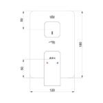 ECA Tiera Çift Yollu Ankastre Duş Bataryası - 102167205-KDE - Ankastre Duş Bataryası - 1