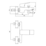 ECA Tiera Mat Siyah Banyo Bataryası - 102102469C1 - Banyo Bataryası - 1