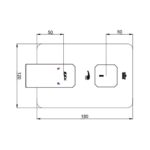 ECA Tiera Mat Siyah Çift Yollu Ankastre Duş Bataryası - 102167205C1-KDE - Ankastre Duş Bataryası - 1