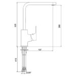 ECA Tiera Mat Siyah Eviye Bataryası - 102118123C1 - Mutfak Eviye Bataryası - 1