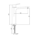 ECA Tiera Orta Boy Lavabo Bataryası - 102188003 - Lavabo Bataryası - 1