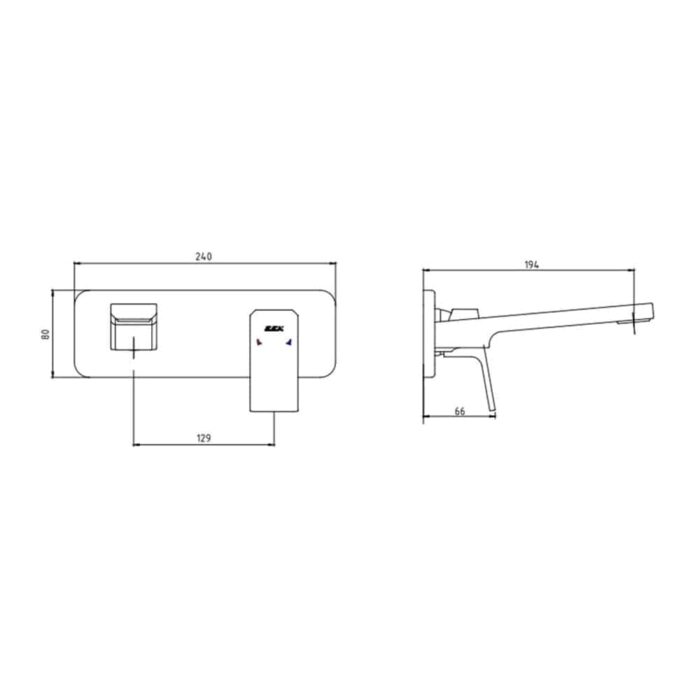 ECA Tiera Rozetli Ankastre Lavabo Bataryası - 102167605-K - Ankastre Lavabo Bataryası - 1