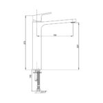 ECA Tiera Yüksek Tip Lavabo Bataryası - 102188002 - Çanak Lavabo Bataryası - 1