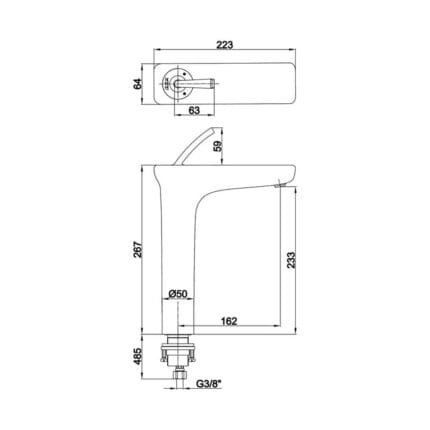 ecaeca novita yuksek tip lavabo batary e27c