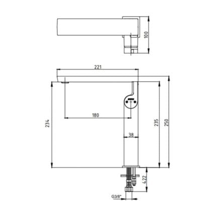 ecaicon yuksek tip lavabo bataryasi 1c65 0