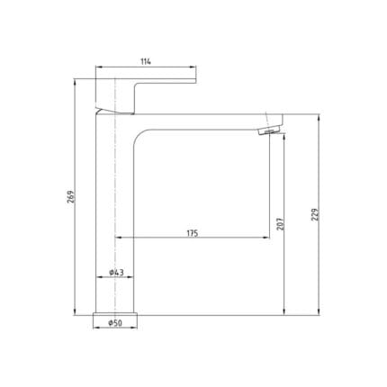 ecanita yuksek tip lavabo bataryasi 4845 b