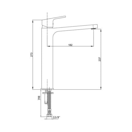 ecatiera yuksek tip lavabo bataryasi 2c 45a