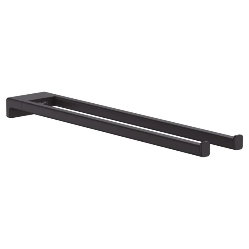 Hansgrohe AddStoris İkili Havluluk Satin Siyah - 41770670 - Havluluk