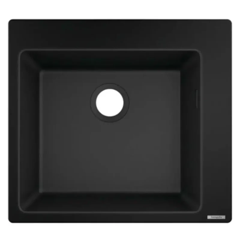 Hansgrohe S510-F450 Ankastre Granit Eviye 450 Grafit Siyahı - 43312170 - Granit Mutfak Eviyeleri