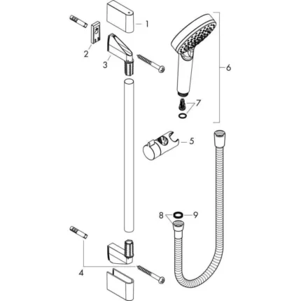 hansgrohe crometta vario surgulu dus 0 65 m 1680