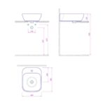 Kale Babel 40 cm Beyaz Tezgah Üstü Lavabo