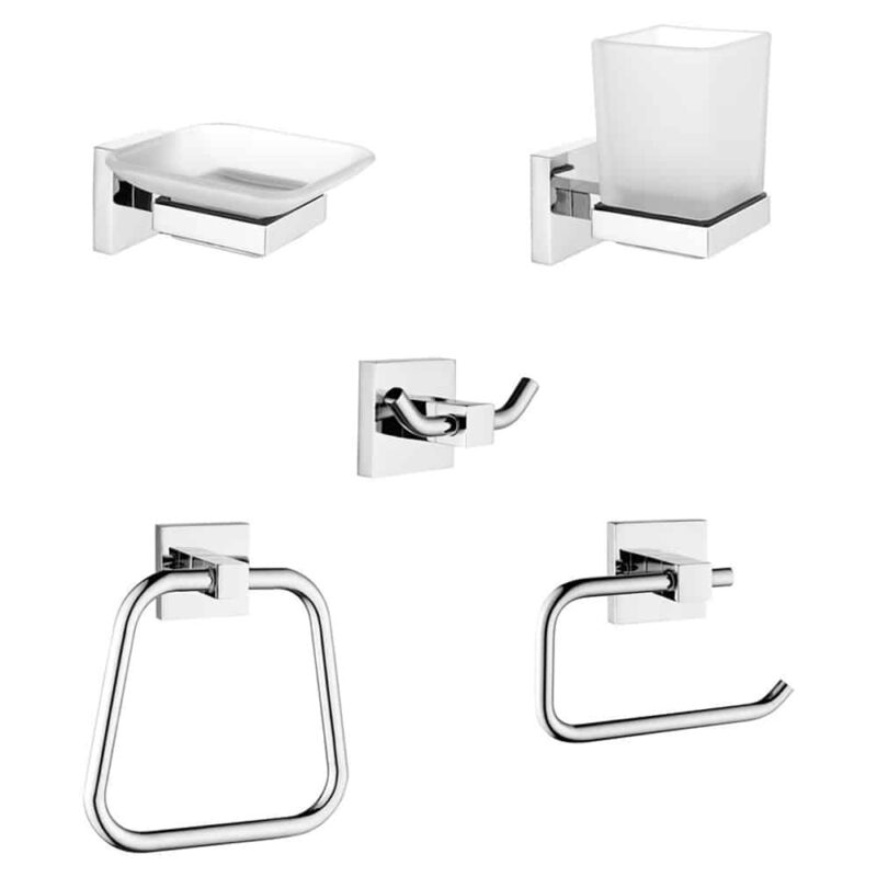 Kale K100 Aksesuar Seti Krom 5 Parça - 410200600291 - Banyo Aksesuar Seti