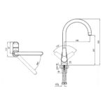 Kale Mare Döner Borulu Mutfak Bataryası - 410200502500 - Mutfak Eviye Bataryası - 1