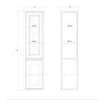 Kale Miro 42 cm Mat Beyaz Sol Boy Dolabı