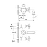Kale Victorian Altın Banyo Bataryası