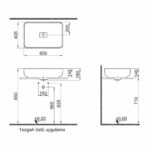 Kale Zero 2.0 60 cm Beyaz Dikdörtgen Çanak Lavabo - 310200200381 - Çanak Lavabo - 1