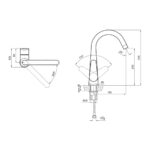 Kale Zero Döner Borulu Mutfak Bataryası - 410200500515 - Mutfak Eviye Bataryası - 1