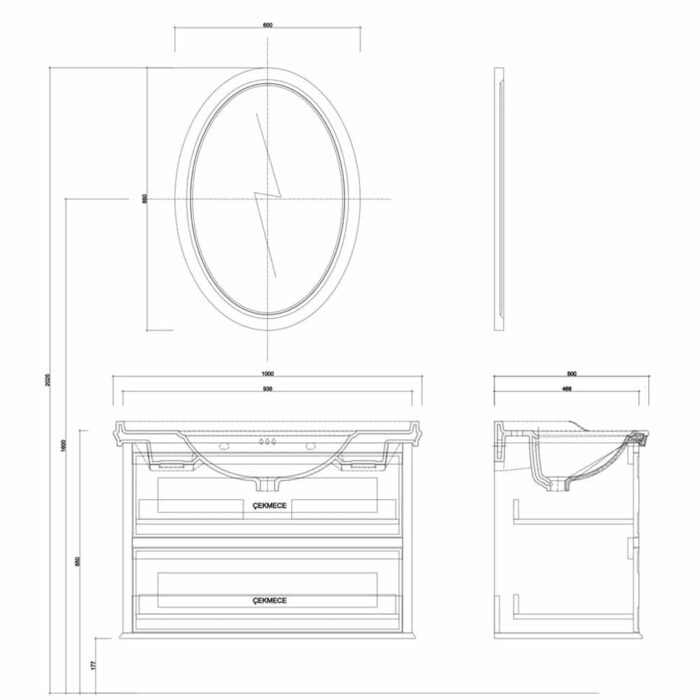 kalekale miro 100 cm banyo dolabi 4bb8