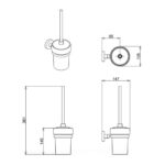 Kale D100 Porselen Tuvalet Fırçalığı , Au