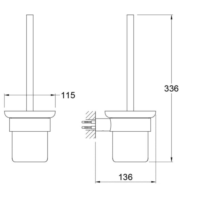 Kale D300 Klozet Fırçası - 410200600244 - Klozet Temizleme Fırçası - 1