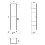 Kale Idea 2.0 40 cm Parlak Beyaz Boy Dolabı