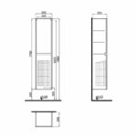 Kale Idea 2.0 40 cm Pasifik A Sepetli Boy Dolabı