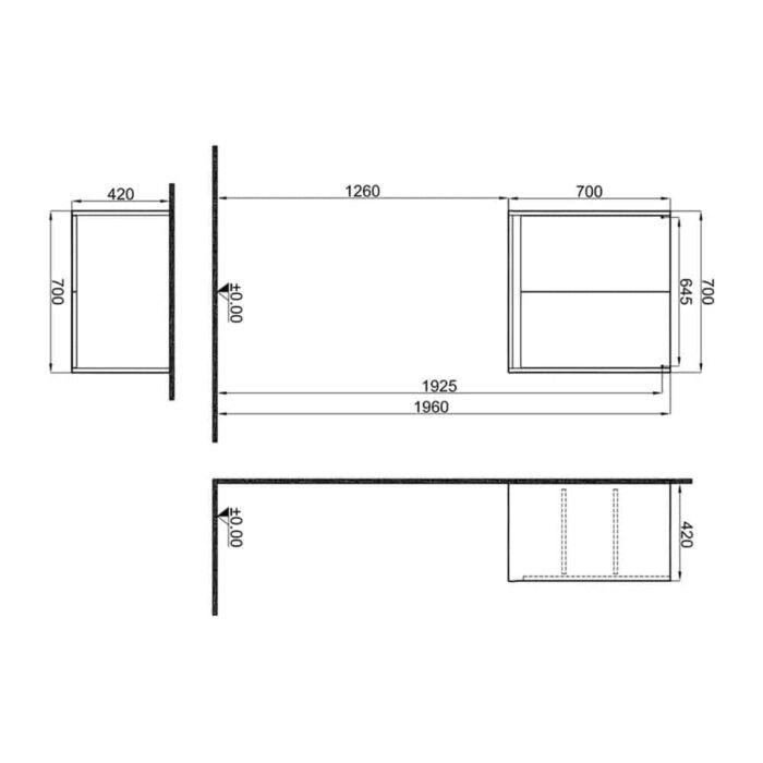 Kale Idea 2.0 70 cm Pasifik A Kapaklı Çamaşır Makinesi Üst Dolabı