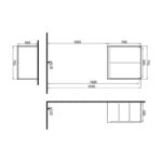 Kale Idea 2.0 70 cm Parlak Antrasit Kapaklı Çamaşır Makinesi Üst Dolabı - 310300101990 - Çamaşır Makinesi Dolabı, Banyo Üst Modülleri - 1