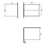 Kale Idea 2.0 70 cm Pasifik A Kapaklı Çamaşır Makinesi Alt Dolabı - 310300101987 - Banyo Alt Modülleri, Çamaşır Makinesi Dolabı - 1