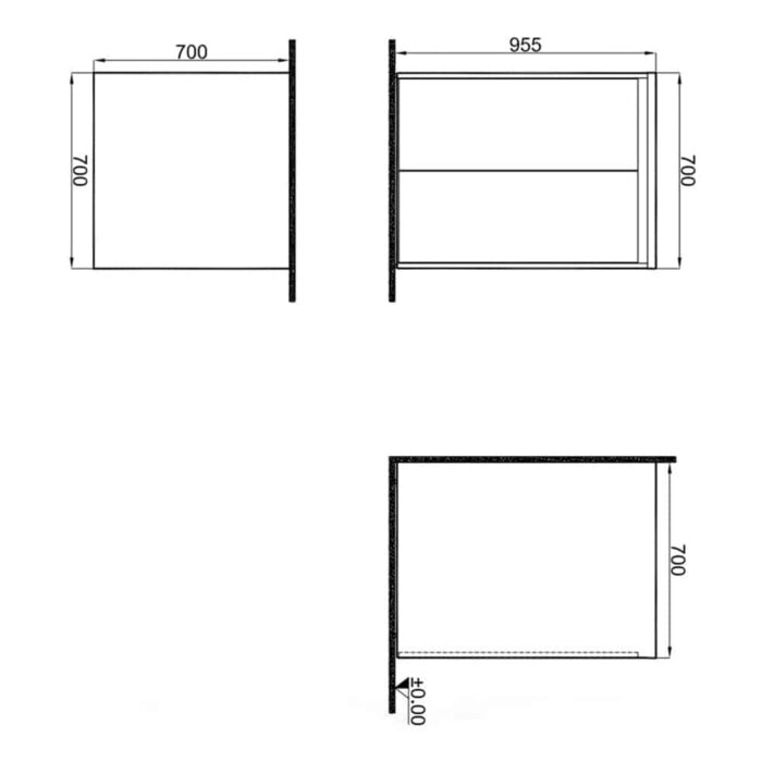 Kale Idea 2.0 70 cm Pasifik A Kapaklı Çamaşır Makinesi Alt Dolabı - 310300101987 - Banyo Alt Modülleri, Çamaşır Makinesi Dolabı - 1