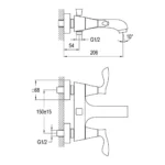Kale Karina Fırçalanmış Nikel Banyo Bataryası - 410200500166 - Banyo Bataryası - 1
