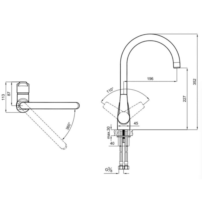 Kale Mare Mutfak Bataryası - 410200502982 - Mutfak Eviye Bataryası - 1