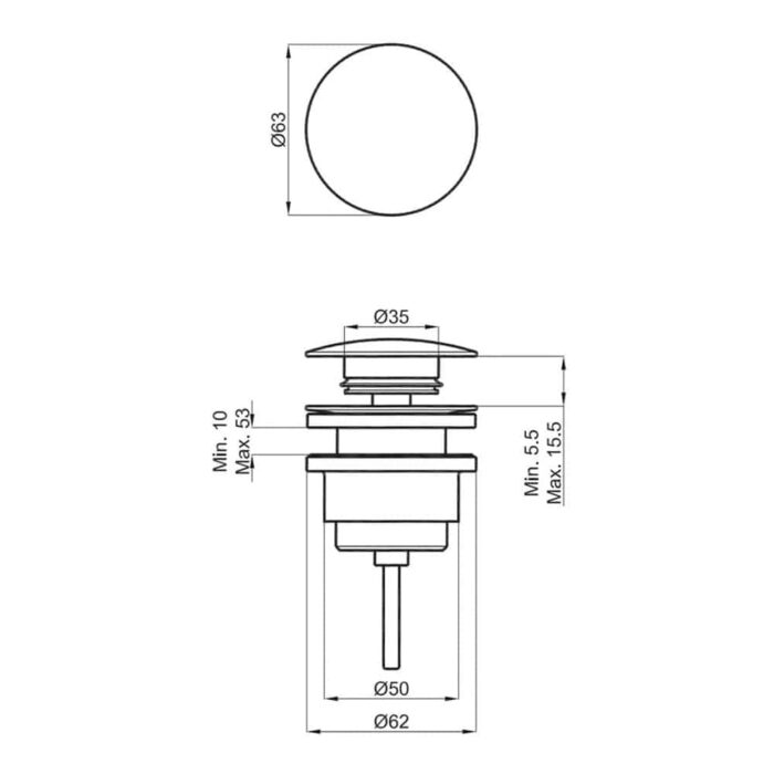 Kale Novatik Siyah Yuvarlak Universal Lavabo Süzgeci - 410200602689 - Lavabo Süzgeci - 1