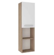 Kale Trevi 40 cm Beyaz-Meşe Sol Boy Dolabı - 310300103334 - Boy Dolaplar