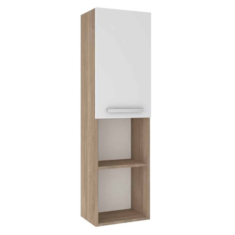 Kale Trevi 40 cm Beyaz-Meşe Sol Boy Dolabı - 310300103334 - Boy Dolaplar