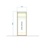 Kale Vista 35 cm Koyu Meşe Çamaşır Sepeti Dolabı