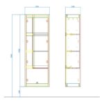 Kale Vista 58 cm Koyu Meşe Temizlik Boy Dolabı - 310300100456 - Fonksiyonel ve Tamamlayıcı Ürünler - 1