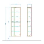 Kale Vista 58 cm Mat Beyaz Boy Dolabı - 310300100427 - Boy Dolaplar - 1