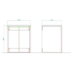 Kale Vista 76 cm Koyu Meşe Kapaklı Çamaşır Makinesi Dolabı - 310300101779 - Çamaşır Makinesi Dolabı - 1