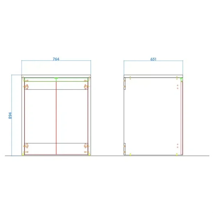 Kale Vista 76 cm Koyu Meşe Kapaklı Çamaşır Makinesi Dolabı - 310300101779 - Çamaşır Makinesi Dolabı - 1